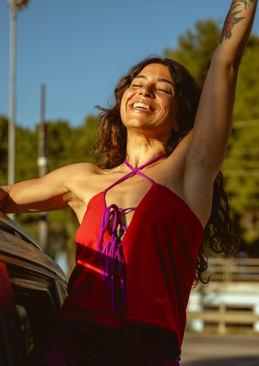 LAUGHING IN THE PURPLE RAIN - skirt/top