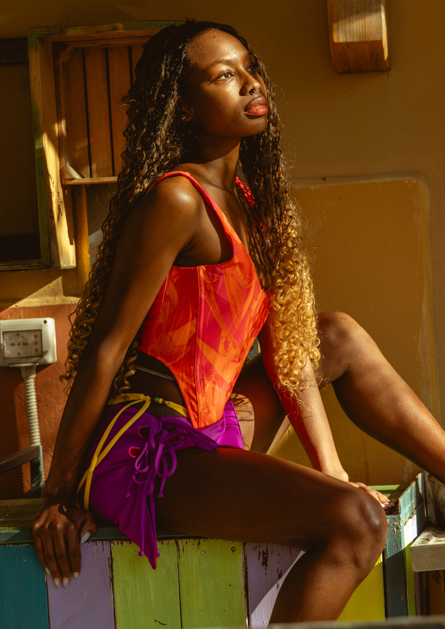 LAUGHING IN THE PURPLE RAIN - skirt/top